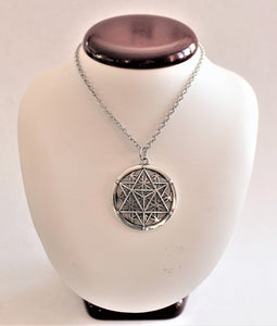 Geometric Star of David Necklace
