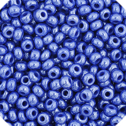 CB5035b  seed bead luster opaque royal blue  11/0