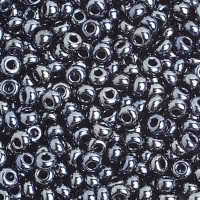 CB1005 seed bead 8/0  metallic gunmetal