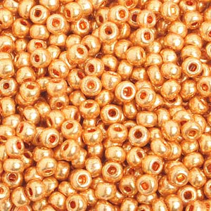 CB1720  metallic gold pony bead