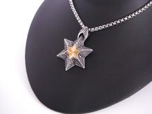 Load image into Gallery viewer, Snake Skin Patterned Star of David Necklace
