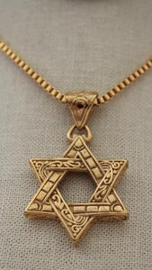 Decorative Stainless Steel Star of David Necklace