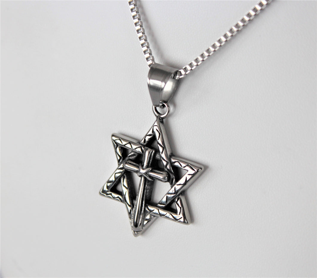 Together in Unity Star and Cross Necklace