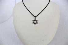 Load image into Gallery viewer, Black Rhinestone Star of David Necklace
