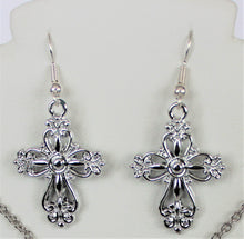 Load image into Gallery viewer, Filigree Cross Earrings
