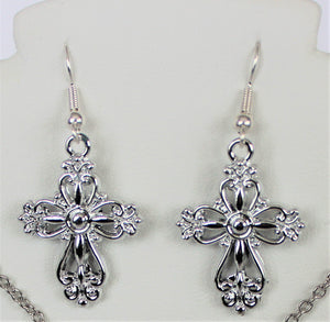 Filigree Cross Earrings