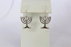 Menorah Earrings