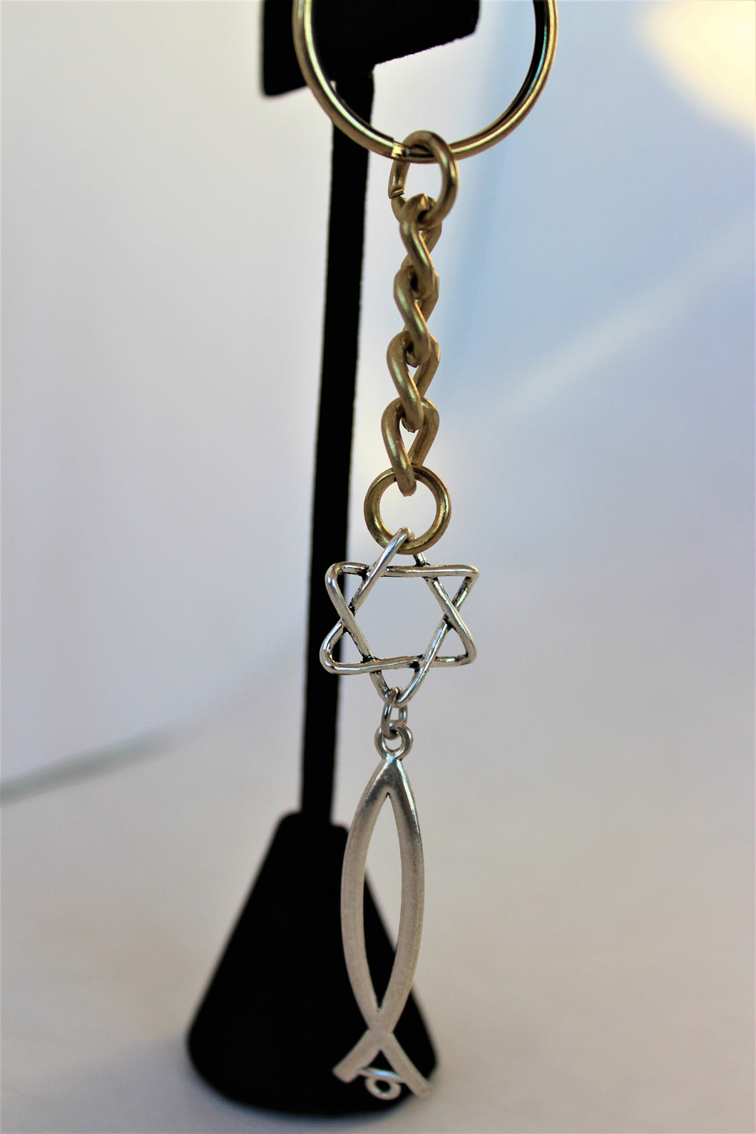 Twisted Star of David Keychain