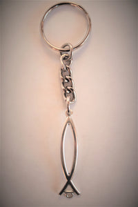 Silver Fish Keychain