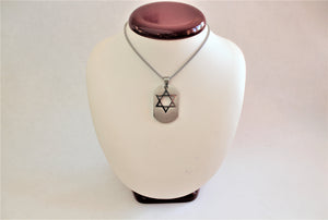 Oval Star of David Tag