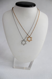 Intertwined Star of David Necklace