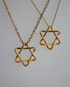 Intertwined Star of David Necklace