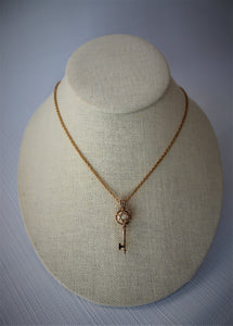 Key Pendant with Pearl Bead