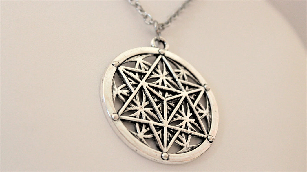 Geometric Star of David Necklace