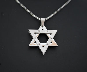 Studded Star of David Necklace