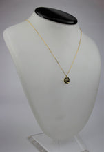 Load image into Gallery viewer, 18K Gold Plated Oval Pendant with Rhinestone Cross
