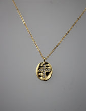 Load image into Gallery viewer, 18K Gold Plated Oval Pendant with Rhinestone Cross
