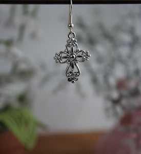 Filigree Cross Earrings