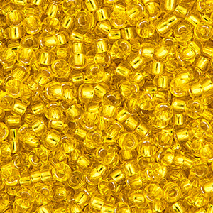 CBM0006v  yellow silverlined miyuki seed bead 11/0