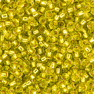 CBM0014v  chartreuse silverlined miyuki seed bead  11/0