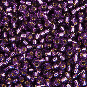 CBM0024v  amethyst silverlined miyuki seed bead  11/0