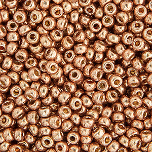 CBM4204v  champagne galv. duracoat miyuki seed bead  11/0